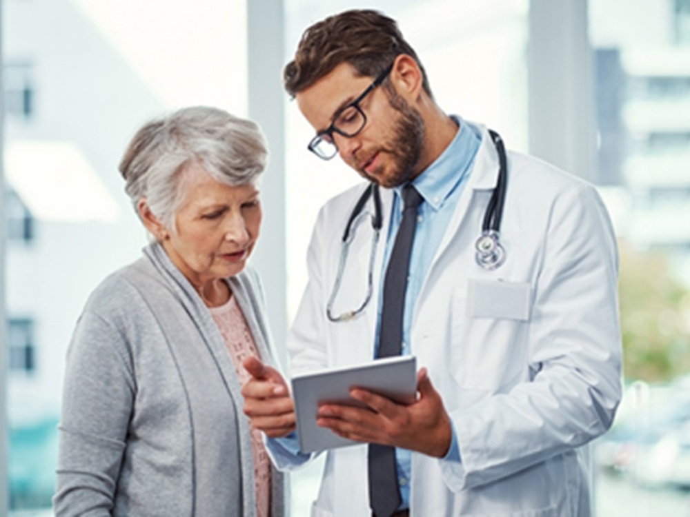 provider explaining results to patient